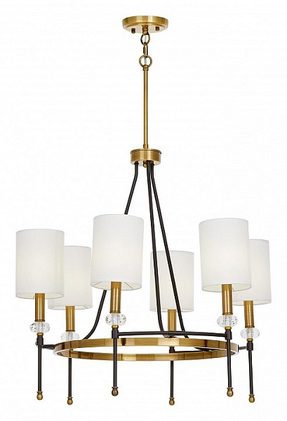 Люстра на штанге LUMINA DECO RODEZIO латунь арт. LDP 1229-6 MD