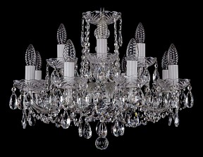 Подвесная люстра Bohemia Ivele Crystal 1402 серый арт. 1402/8_4/195/Ni