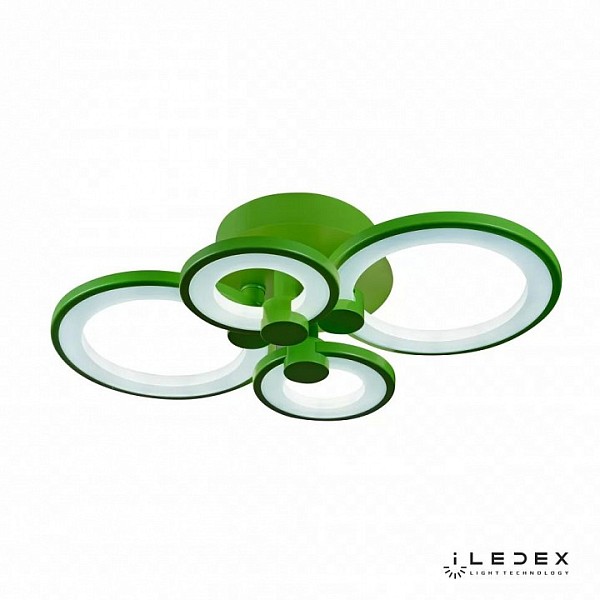 Потолочная люстра iLedex Ring зеленый арт. A001/4 GREEN