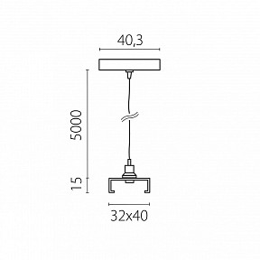 Подвес для трека Lightstar Quattro белый арт. 504196-FR2