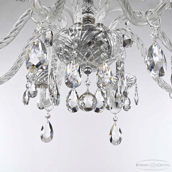 Подвесная люстра Bohemia Ivele Crystal 118 никель арт. 118/8/240 Ni