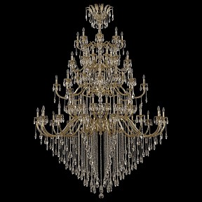 Подвесная люстра Bohemia Ivele Crystal 7218 золото арт. 72118/32+16+16+8/755/4d B G Y3