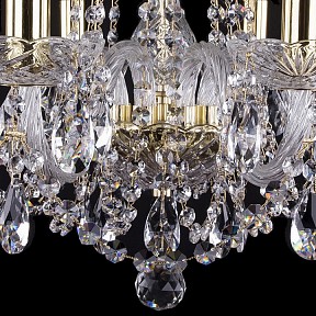 Подвесная люстра Bohemia Ivele Crystal 1402 золото арт. 1402/8/195/G/tube