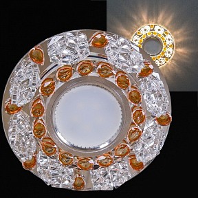 Встраиваемый светильник Reluce  хром арт. 22093-9.0-001PL MR16+LED3W CL+OR