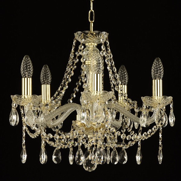 Подвесная люстра Bohemia Ivele Crystal 107 золото арт. 107/5/165 G