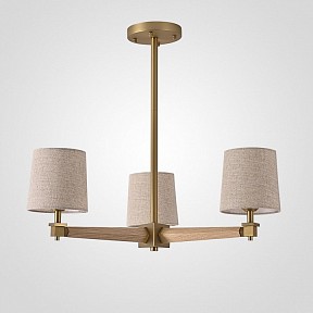 Люстра на штанге Imperiumloft Jorgenson Beige/Light wood дерево арт. STAVRA01