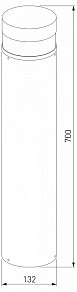 Наземный светильник Elektrostandard Techno черный арт. 1532 TECHNO LED