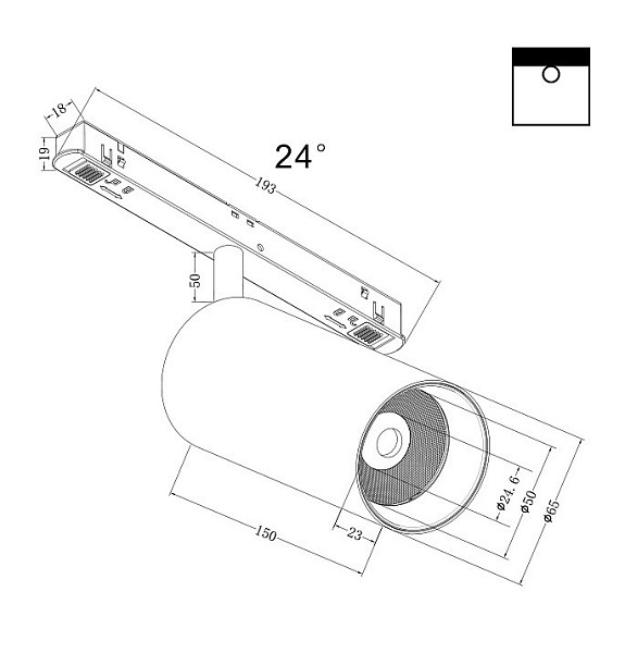Светильник на штанге Maytoni Focus LED черный арт. TR032-4-20W3K-S-DS-B