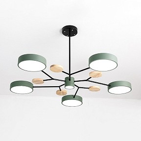 Люстра на штанге Imperiumloft Meade Lamps Green кремовый арт. MEADE-01