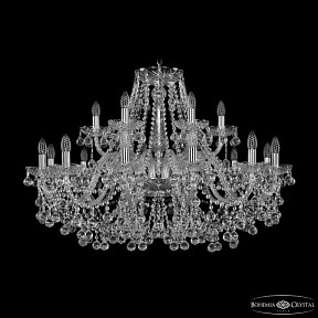Подвесная люстра Bohemia Ivele Crystal 1409 никель арт. 1409/12+6/360 Ni