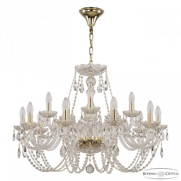 Подвесная люстра Bohemia Ivele Crystal 101 золото арт. 101/10+5/300 G