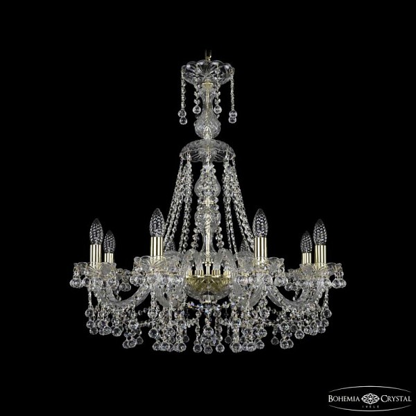 Подвесная люстра Bohemia Ivele Crystal 1409 золото арт. 1409/8/240/XL-75 G