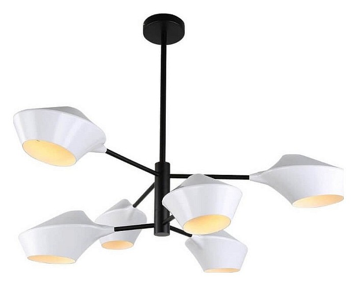 Люстра на штанге LUMINA DECO Romina черный арт. LDP 6037-6 WT+BK