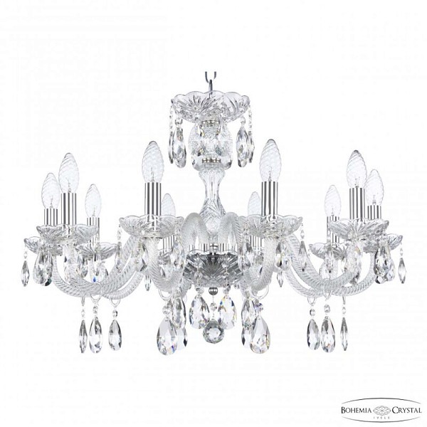 Подвесная люстра Bohemia Ivele Crystal 117 никель арт. 117/10/240 Ni