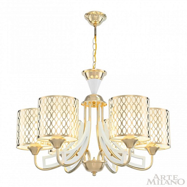 Подвесная люстра Arte Milano Florentia-3387 белый арт. 303387/6 Wh/Gd
