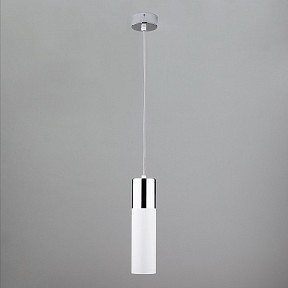 Подвесной светильник Eurosvet Double Topper металл арт. 50135/1 LED хром/белый 12W
