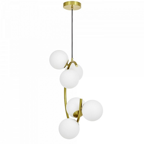 Подвесная люстра LUMINA DECO BONIO латунь арт. LDP 7031-6 MD