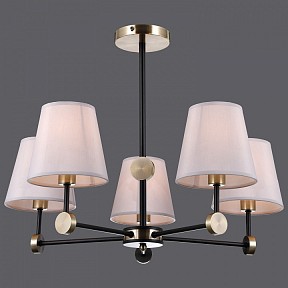 Люстра на штанге ILLUMICO CASTOR бронза арт. IL0394-5CSQ-24 BK AB CASTOR