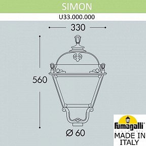 Консольный светильник Fumagalli SIMON белый арт. U33.000.000.WYH27