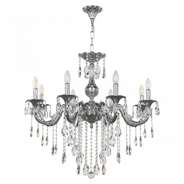 Подвесная люстра Bohemia Ivele Crystal AL7901 никель арт. AL79101/8/250 B Ni