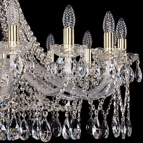 Подвесная люстра Bohemia Ivele Crystal 1413 золото арт. 1413/16/360/G