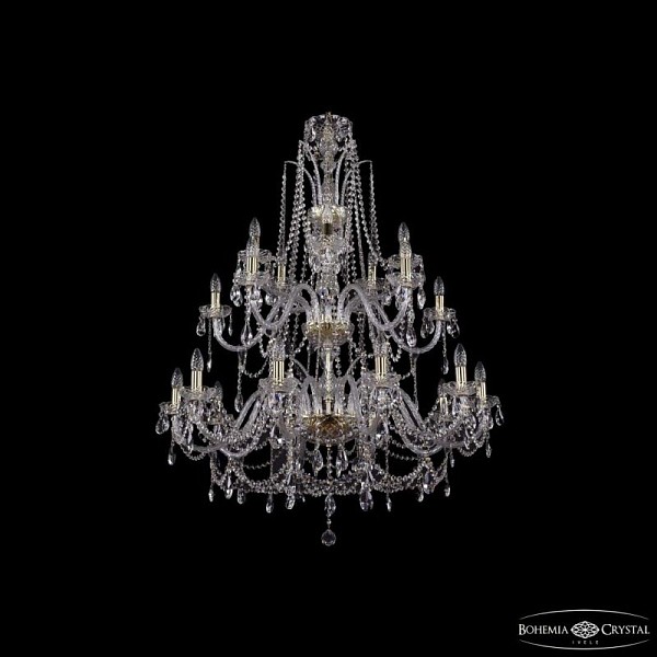 Подвесная люстра Bohemia Ivele Crystal 1411 золото арт. 1411/10+5+5/360/2d G