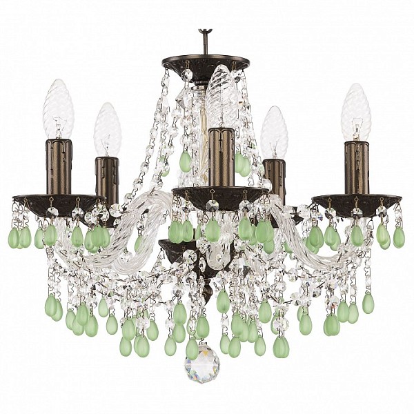 Подвесная люстра Bohemia Ivele Crystal AL1610 бронза арт. AL16310/5/141 PD V5001