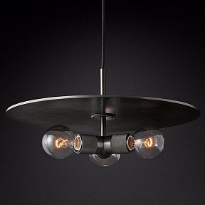 Подвесной светильник Imperiumloft Rh Utilitaire Disk Triple Pendant бронза арт. 40.2340