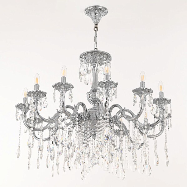 Подвесная люстра Bohemia Ivele Crystal AL7801 никель арт. AL78101/12/300 A Ni