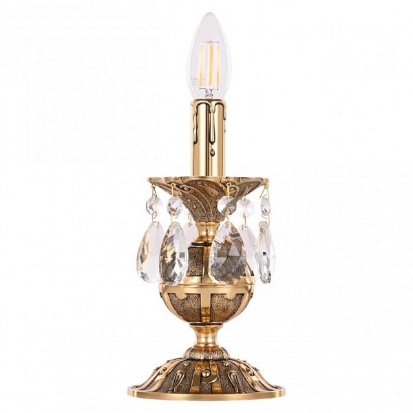 Настольная лампа декоративная Bohemia Ivele Crystal AL77 золото арт. AL77500L/1-23 GB