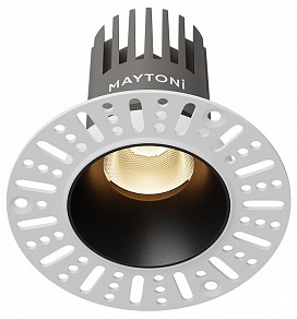 Встраиваемый светильник Maytoni  черный арт. DL124-10W-3K-TRS-B