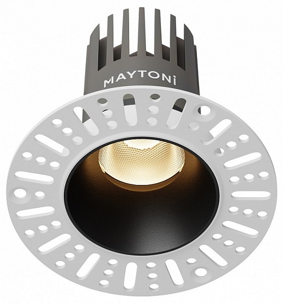 Встраиваемый светильник Maytoni  черный арт. DL124-10W-3K-TRS-B