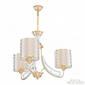 Подвесная люстра Arte Milano Florentia-3387 белый арт. 303387/3 Wh/Gd