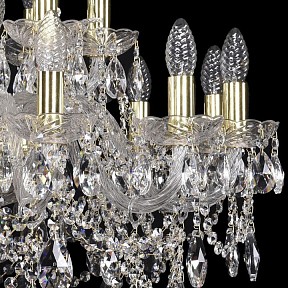 Подвесная люстра Bohemia Ivele Crystal 1411 золото арт. 1411/12+6/240/G