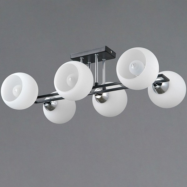 Потолочная люстра ILLUMICO TRENTO хром арт. IL0791-6CSQ-25 BK CR TRENTO
