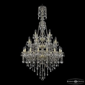Подвесная люстра Bohemia Ivele Crystal 1415 золото арт. 1415/16+8+4/300/XL-155/3d G