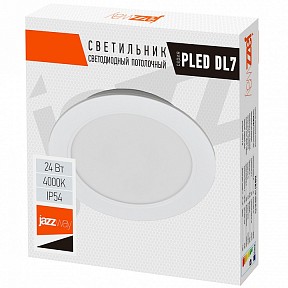 Встраиваемый светильник Jazzway  белый арт. PLED DL7 24w 4000K WH IP54