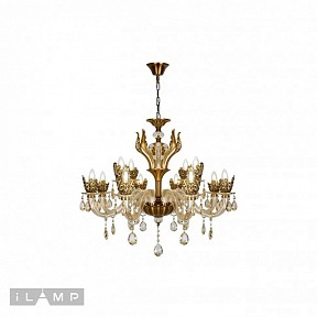 Подвесная люстра iLamp Asia бронза арт. 61078-8+4 BR