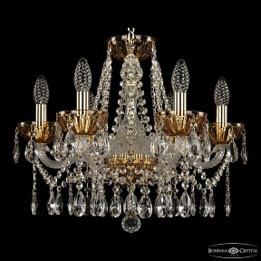 Подвесная люстра Bohemia Ivele Crystal 5413 золото арт. 5413/6/165 G Amber/M-1H