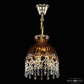 Подвесная люстра Bohemia Ivele Crystal 5478 золото арт. 5478/22 G Amber/M-1G Drops