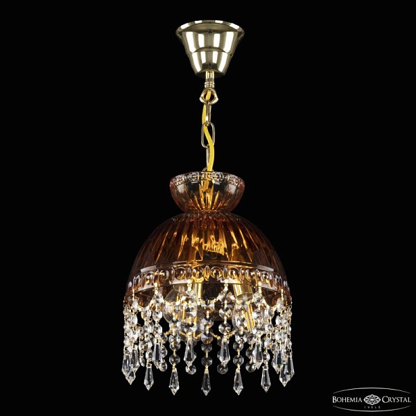 Подвесная люстра Bohemia Ivele Crystal 5478 золото арт. 5478/22 G Amber/M-1G Drops