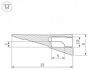 Профиль Arlight SL-KANT желтый арт. 038205
