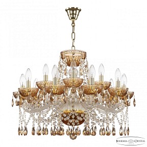 Подвесная люстра Bohemia Ivele Crystal 5413 золото арт. 5413/10+5/240 G Amber/M-1G K721