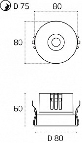 Встраиваемый светильник Italline IT014-0208 никель арт. IT014-0208 nickel