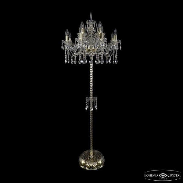 Торшер Bohemia Ivele Crystal 1413 золото арт. 1413T2/8+4/200-165 G