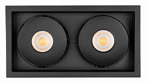 Встраиваемый светильник Arlight CL-SIMPLE-S148x80-2x9W Day4000 (BK, 45 deg) черный арт. 026877