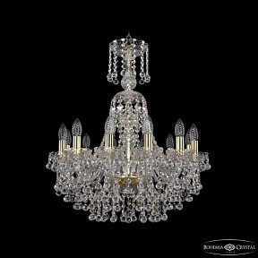 Подвесная люстра Bohemia Ivele Crystal 1409 золото арт. 1409/12/195/XL-68 G