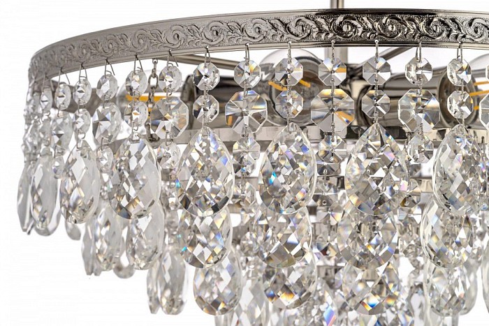 Люстра на штанге Arti Lampadari Castellana Nickel серый арт. Castellana E 1.3.30.608 N
