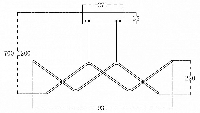 Подвесной светильник Escada Zigzag золото арт. 10208/S LED