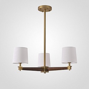 Люстра на штанге Imperiumloft Jorgenson White/Dark wood дерево арт. STAVRA01